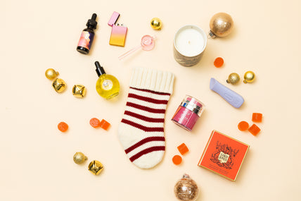 Stocking with gifts insids