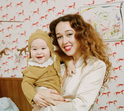 THE CASUAL LUXURY DESIGNER ON THE JOYS OF MOTHERHOOD AND HER MUST-HAVE HACK FOR CURLY HAIR.