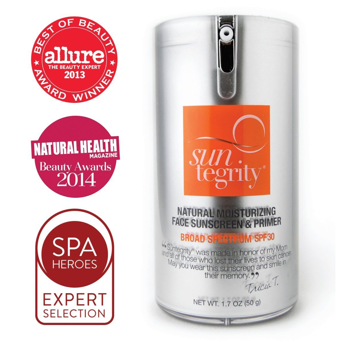 Suntegrity All Natural Face Protection & Primer SPF30 Skincare - Sunscreen Suntegrity Skincare 